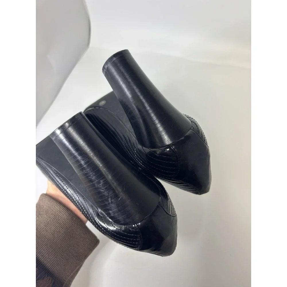 Nine West Black Peep Toe Heels Size 10